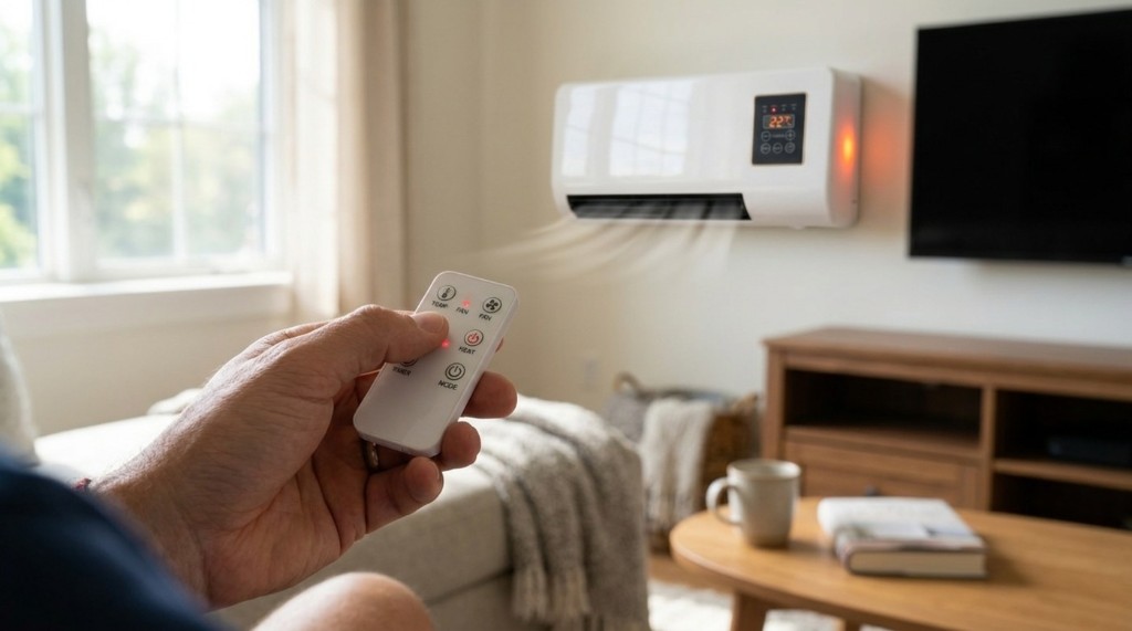 Using the remote to control CoolCove in the living room